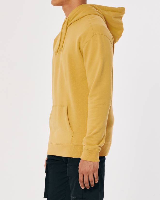 educación física Hollister sudadera con capucha y logo amarillo 086N62872 hombres tapas