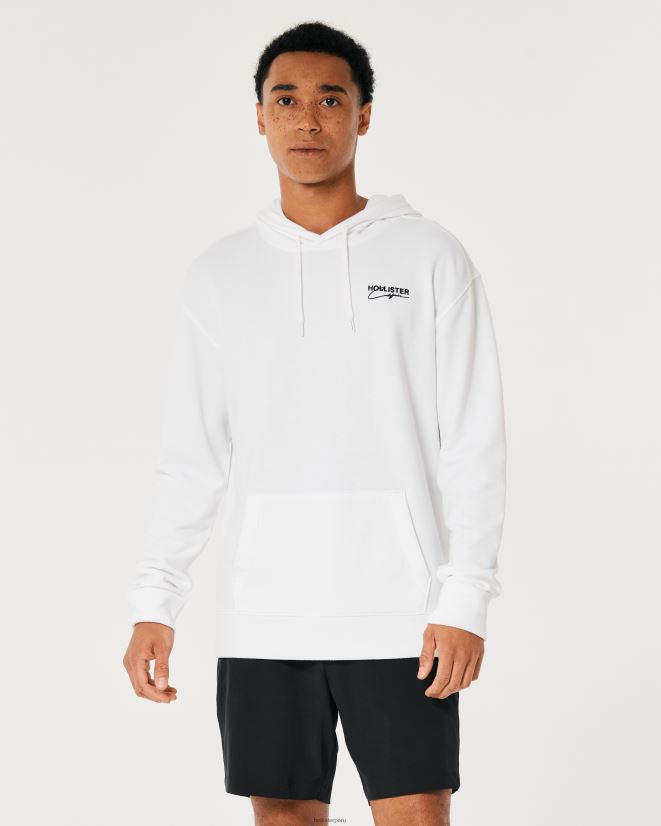 educación física Hollister sudadera con capucha y logo blanco 086N62871 hombres tapas