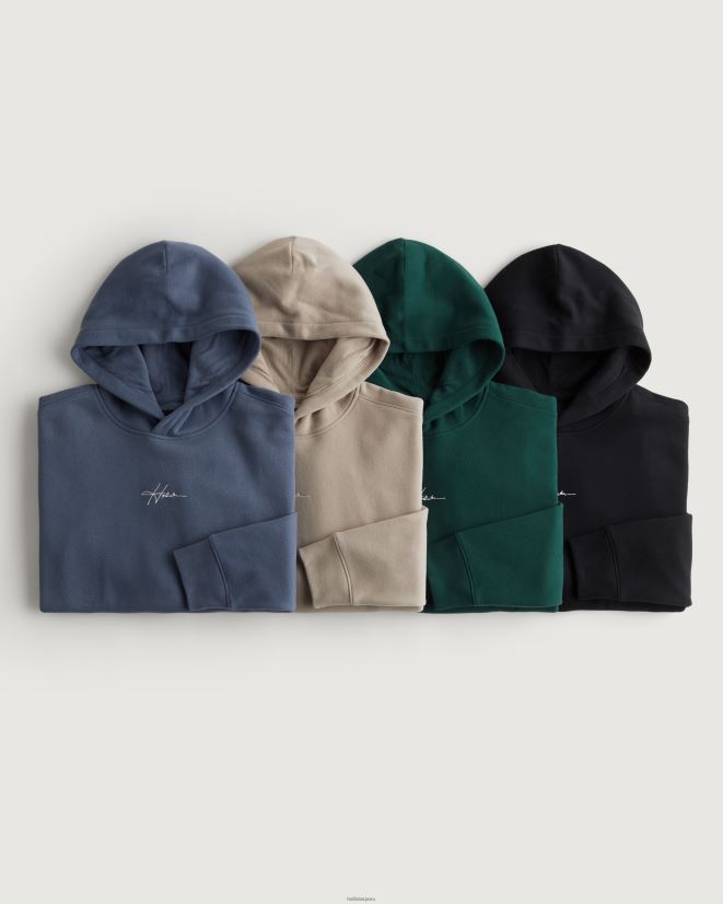educación física Hollister sudadera con capucha y logo de la firma paquete de 4 multi 086N621028 hombres tapas