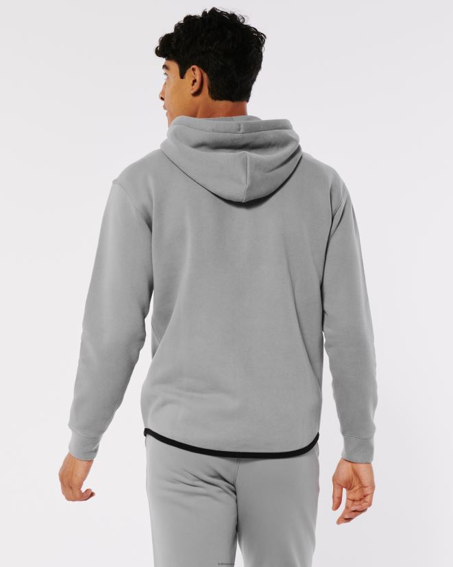 educación física Hollister sudadera deportiva con cremallera completa gris 086N62807 hombres tapas