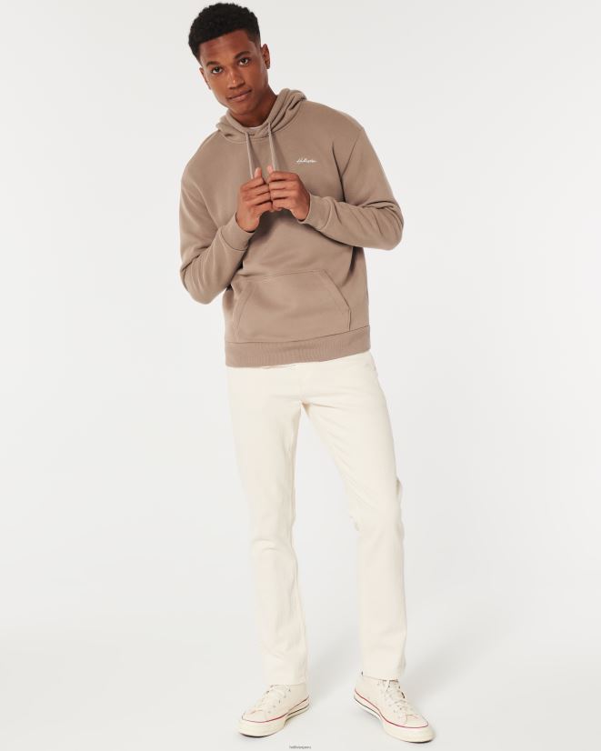 educación física Hollister sudadera con capucha holgada con logo Feel Good marrón 086N62961 hombres tapas