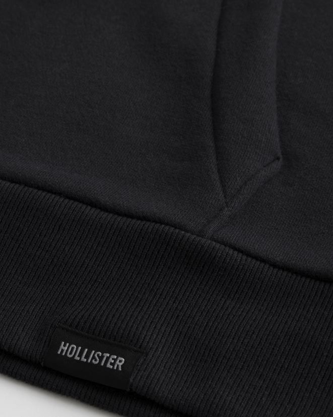 educación física Hollister sudadera con capucha relajada blanquecino 086N62895 hombres tapas
