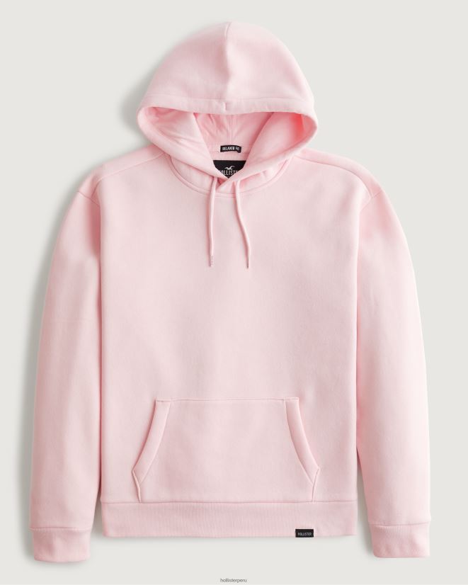 educación física Hollister sudadera con capucha relajada rosa 086N621020 hombres tapas