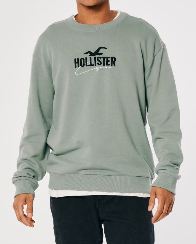 educación física Hollister sudadera holgada con logo sabio 086N62845 hombres tapas