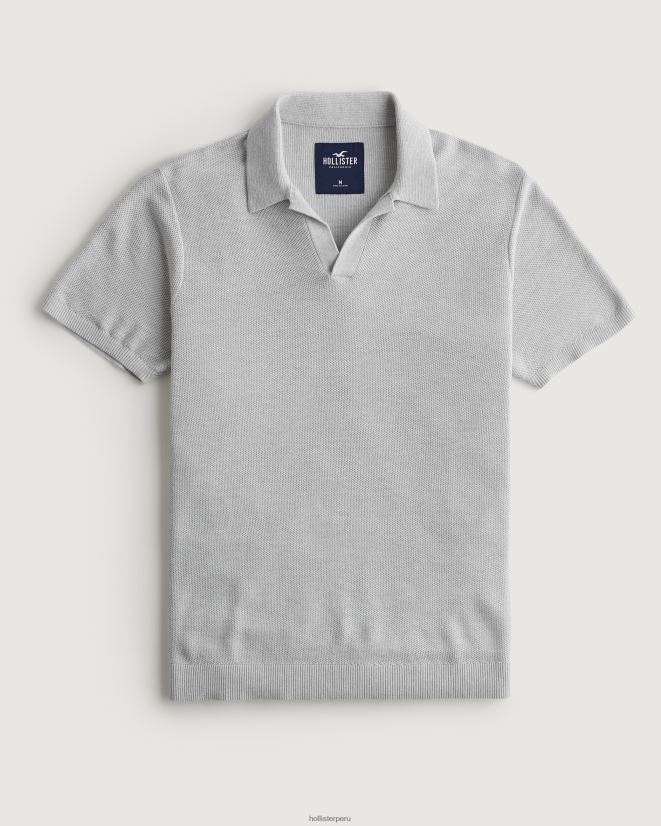 educación física Hollister polo con cuello johnny gris 086N62792 hombres tapas