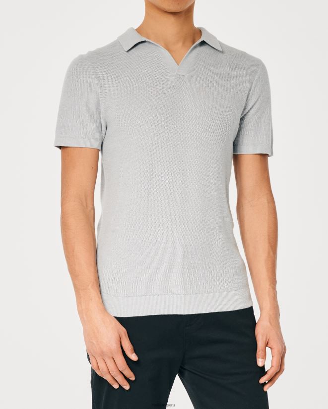 educación física Hollister polo con cuello johnny gris 086N62792 hombres tapas