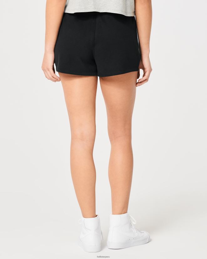 educación física Hollister Feel Good shorts de polar de tiro superalto para papá negro 086N62541 mujer fondos