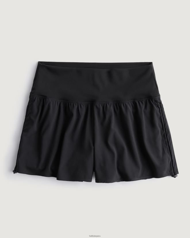 educación física Hollister Pantalones cortos activos con cordón lateral activo Gilly Hicks 3'' negro 086N62776 mujer fondos