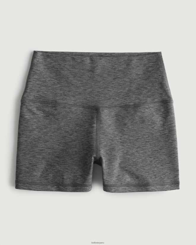 educación física Hollister gilly hicks active recharge high-rise shortie 3'' gris jaspeado oscuro 086N62625 mujer fondos
