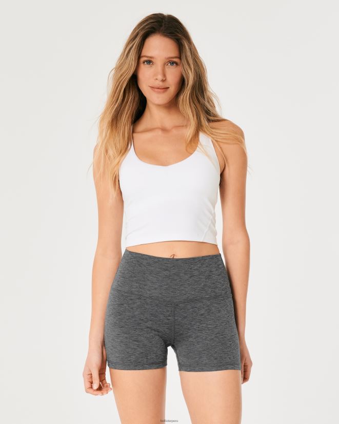 educación física Hollister gilly hicks active recharge high-rise shortie 3\'\' gris jaspeado oscuro 086N62625 mujer fondos