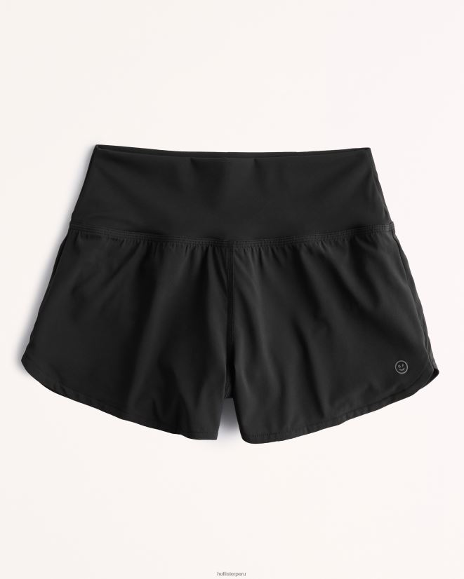 educación física Hollister pantalones cortos activos con forro gilly hicks 3'' negro 086N62548 mujer fondos
