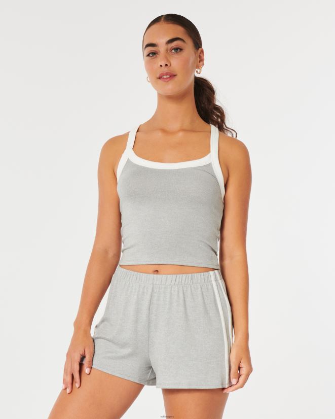 educación física Hollister pantalones cortos calentitos gilly hicks gris jaspeado claro 086N62731 mujer fondos