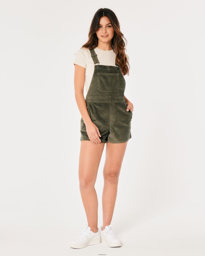 educación física Hollister pantalones cortos de pana verde oliva 086N62610 mujer fondos