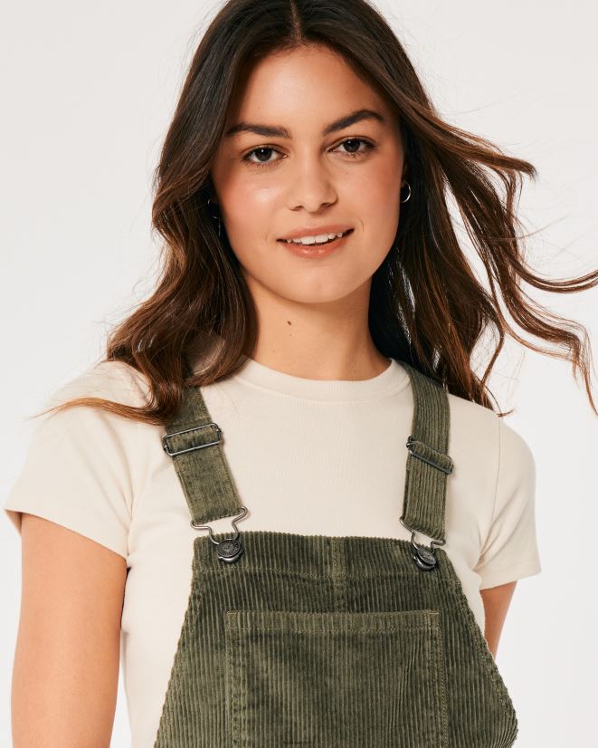 educación física Hollister pantalones cortos de pana verde oliva 086N62610 mujer fondos