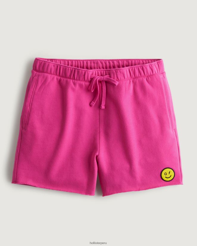 educación física Hollister pantalones cortos de polar con logo de la serie Smile de Gilly Hicks Rosa oscuro 086N621409 mujer fondos