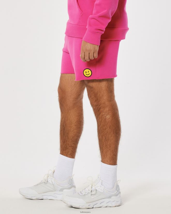 educación física Hollister pantalones cortos de polar con logo de la serie Smile de Gilly Hicks Rosa oscuro 086N621409 mujer fondos