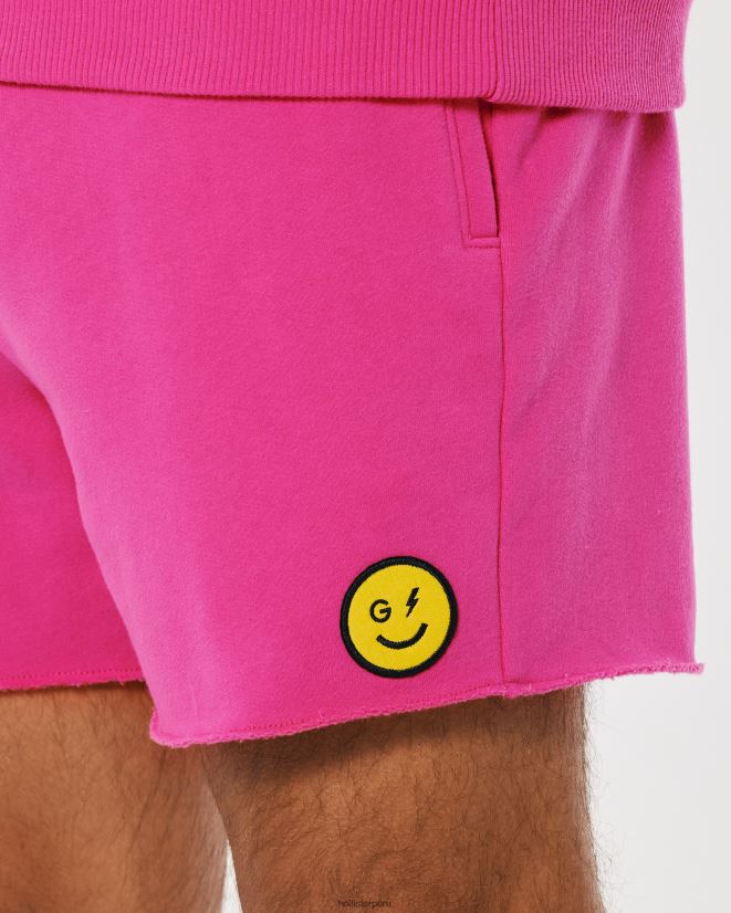 educación física Hollister pantalones cortos de polar con logo de la serie Smile de Gilly Hicks Rosa oscuro 086N621409 mujer fondos