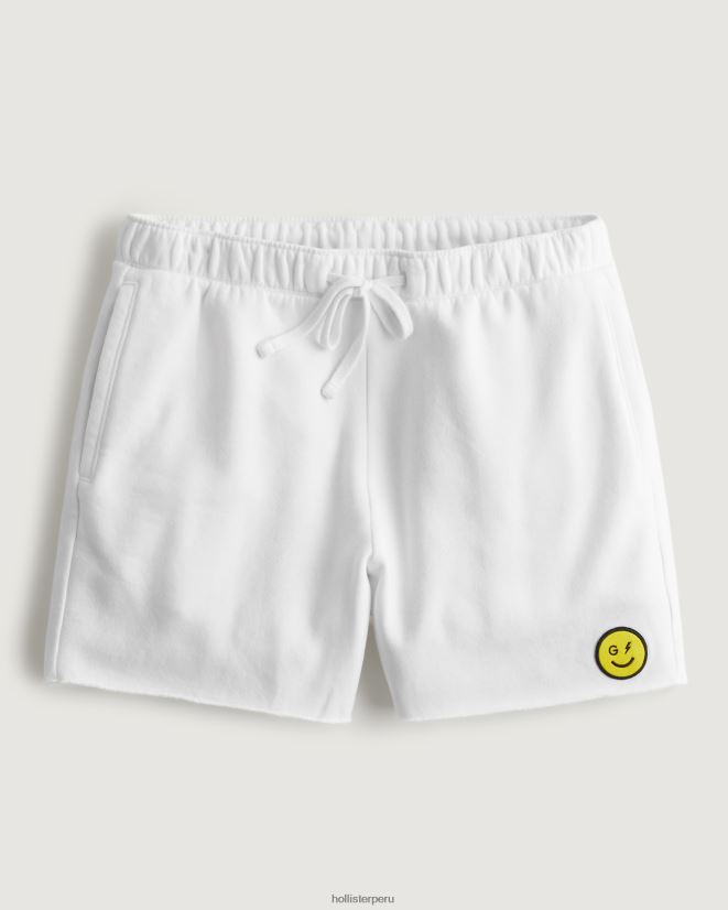 educación física Hollister pantalones cortos de polar con logo de la serie Smile de Gilly Hicks blanco 086N621408 mujer fondos