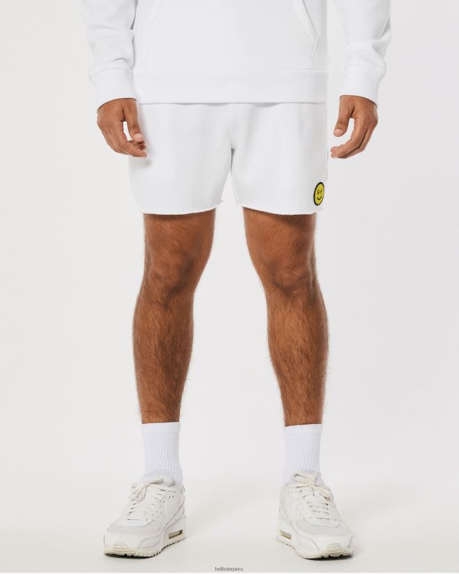 educación física Hollister pantalones cortos de polar con logo de la serie Smile de Gilly Hicks blanco 086N621408 mujer fondos