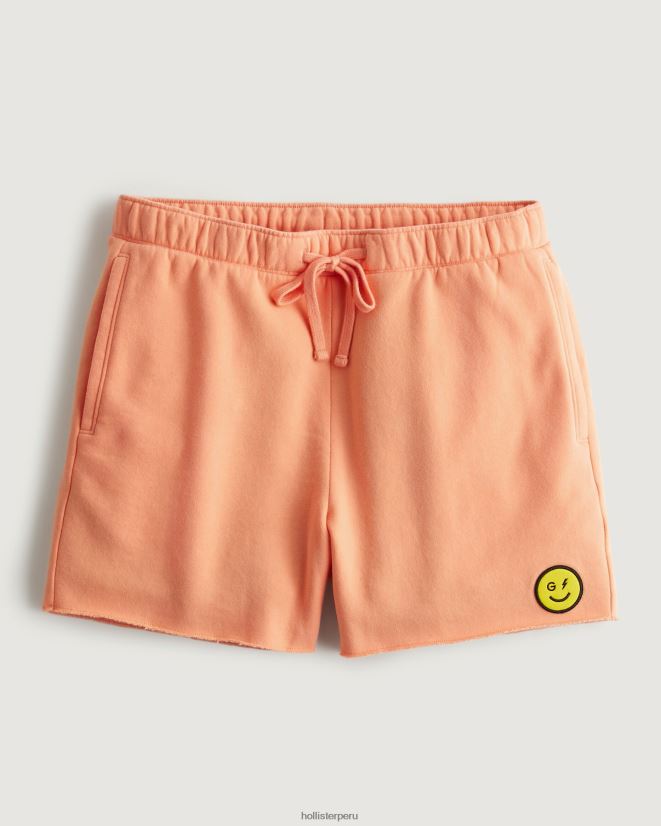 educación física Hollister pantalones cortos de polar con logo de la serie Smile de Gilly Hicks coral 086N621410 mujer fondos
