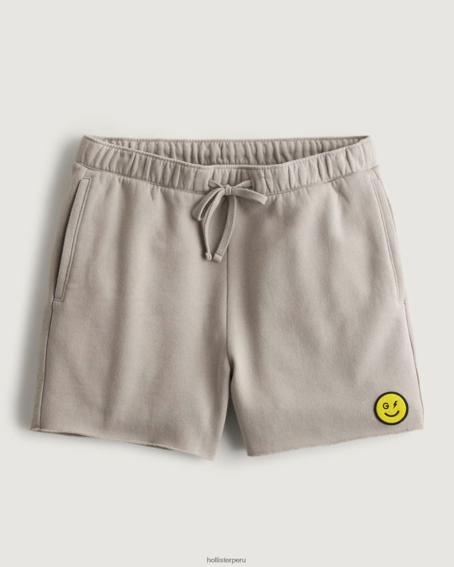 educación física Hollister pantalones cortos de polar con logo de la serie Smile de Gilly Hicks marrón claro 086N621411 mujer fondos