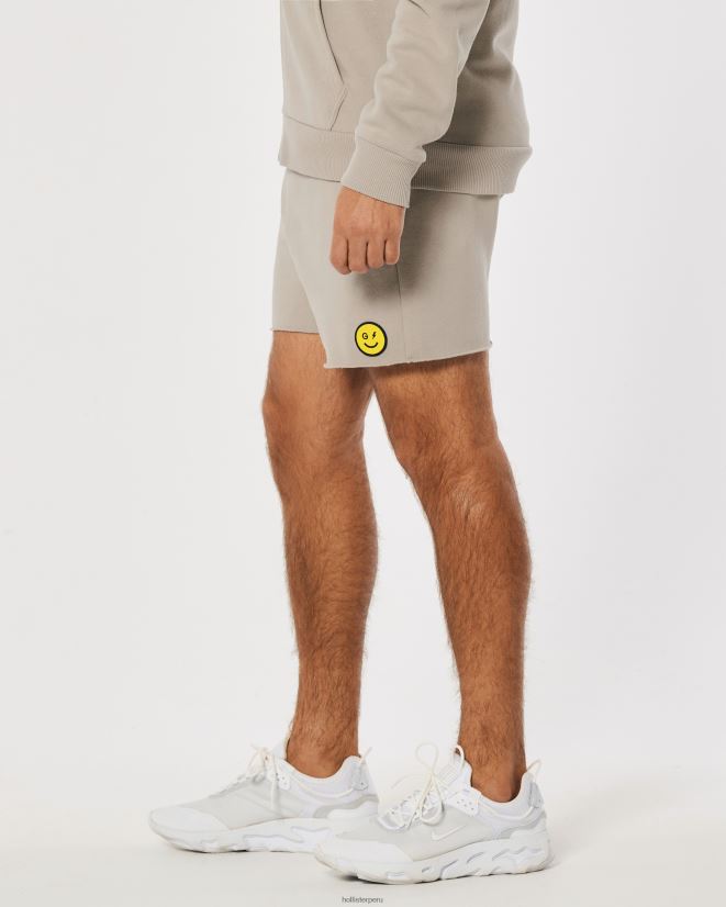educación física Hollister pantalones cortos de polar con logo de la serie Smile de Gilly Hicks marrón claro 086N621411 mujer fondos