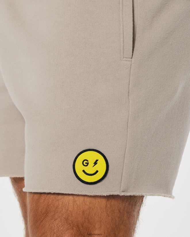 educación física Hollister pantalones cortos de polar con logo de la serie Smile de Gilly Hicks marrón claro 086N621411 mujer fondos