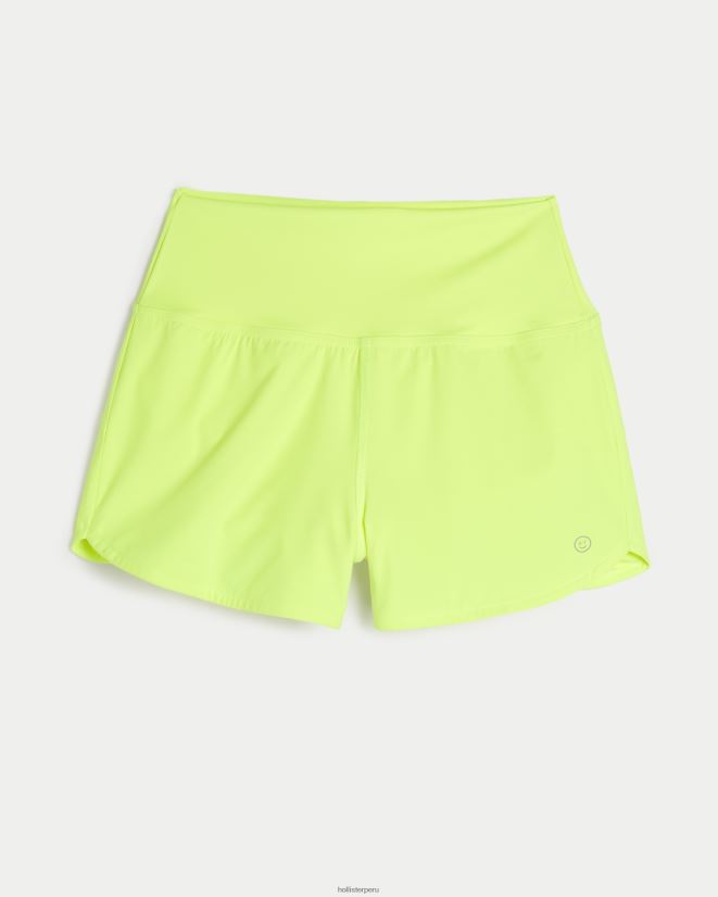 educación física Hollister pantalones cortos de running activos gilly hicks Amarillo neon 086N62739 mujer fondos