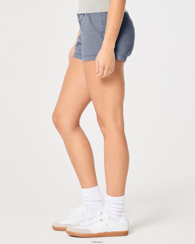 educación física Hollister shorts chinos de sarga de tiro bajo 3\'\' azul 086N62478 mujer fondos