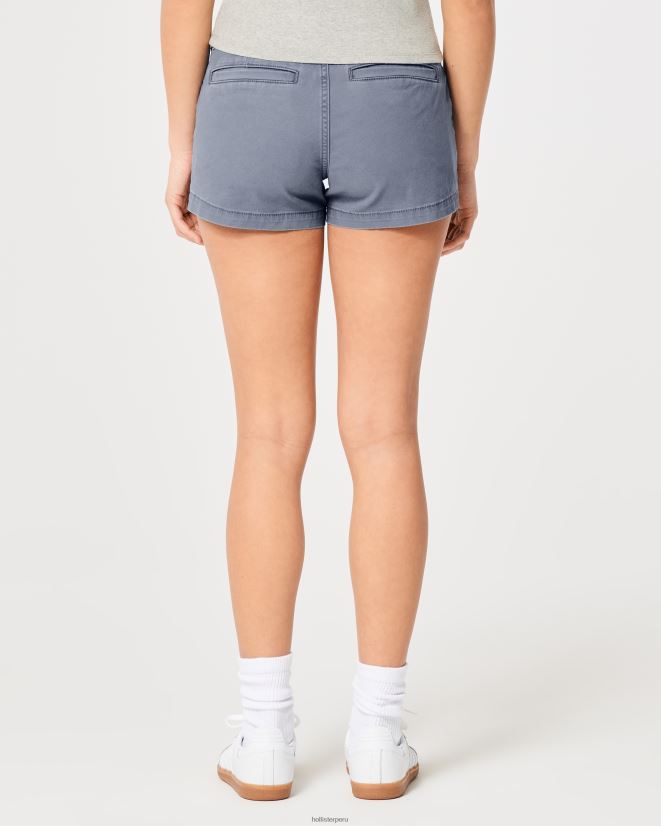educación física Hollister shorts chinos de sarga de tiro bajo 3\'\' azul 086N62478 mujer fondos