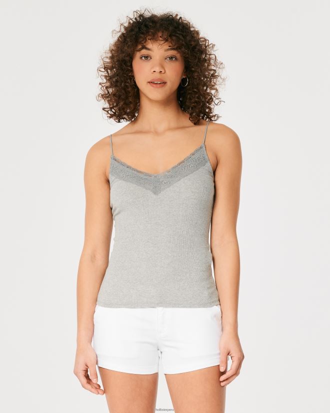 educación física Hollister shorts chinos de sarga de tiro bajo 3\'\' blanco 086N62481 mujer fondos