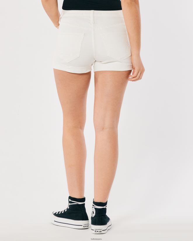 educación física Hollister shorts de mezclilla blancos rotos de tiro alto 3\'\' rasgado blanco 086N62493 mujer fondos