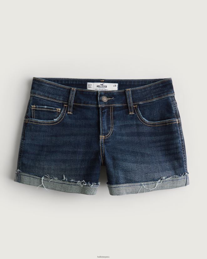 educación física Hollister shorts de mezclilla curvy de tiro bajo con lavado oscuro de 3'' lavado oscuro 086N62509 mujer fondos