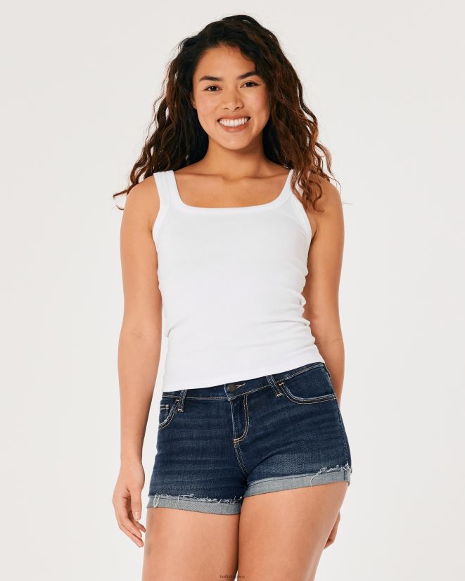 educación física Hollister shorts de mezclilla curvy de tiro bajo con lavado oscuro de 3\'\' lavado oscuro 086N62509 mujer fondos