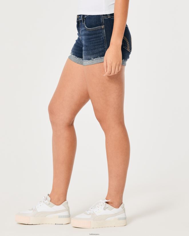 educación física Hollister shorts de mezclilla curvy de tiro bajo con lavado oscuro de 3\'\' lavado oscuro 086N62509 mujer fondos