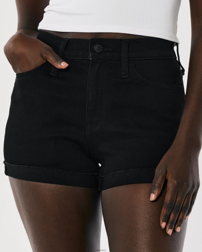educación física Hollister shorts de mezclilla negros de tiro alto 3\'\' negro 086N62466 mujer fondos