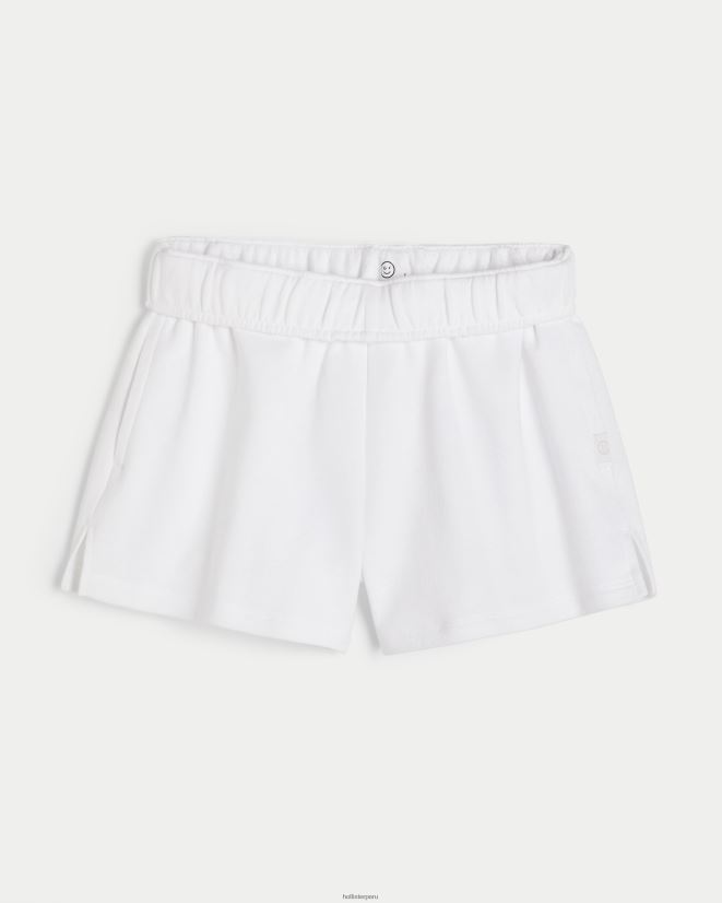educación física Hollister shorts de polar con cintura enrollada gilly hicks blanco 086N62672 mujer fondos