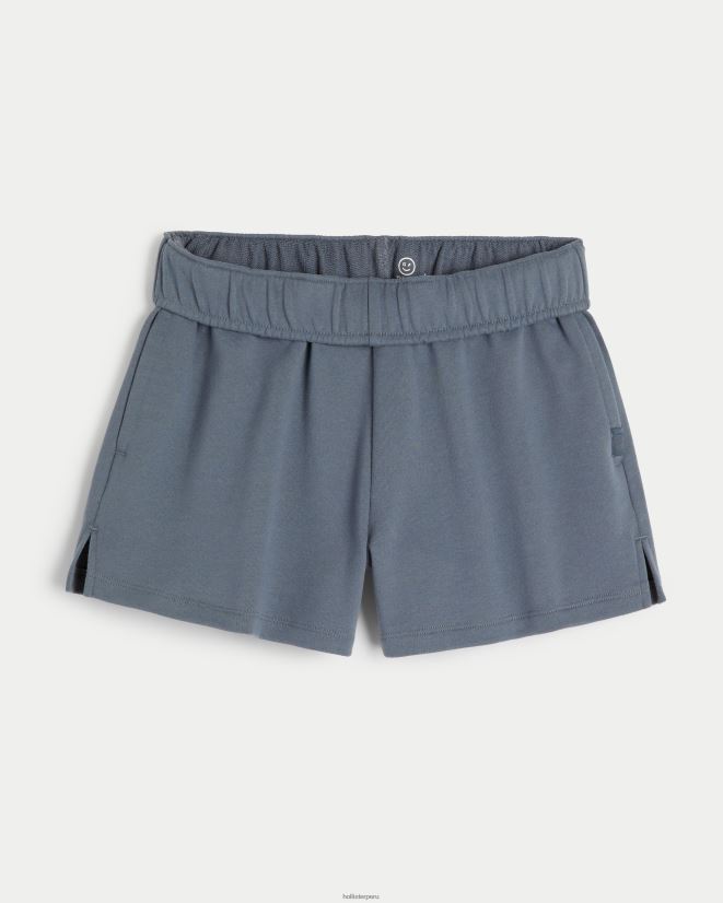 educación física Hollister shorts de polar con cintura enrollada gilly hicks gris azulado 086N62546 mujer fondos
