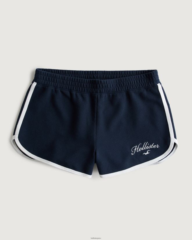 educación física Hollister shorts tejidos de tiro alto con logo Azul marino 086N62630 mujer fondos