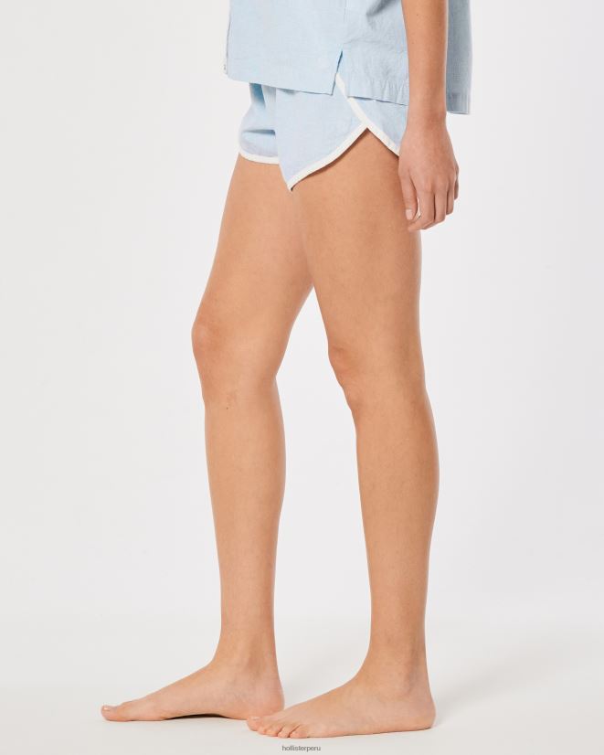 educación física Hollister shorts tejidos ligeros gilly hicks azul claro 086N62787 mujer fondos