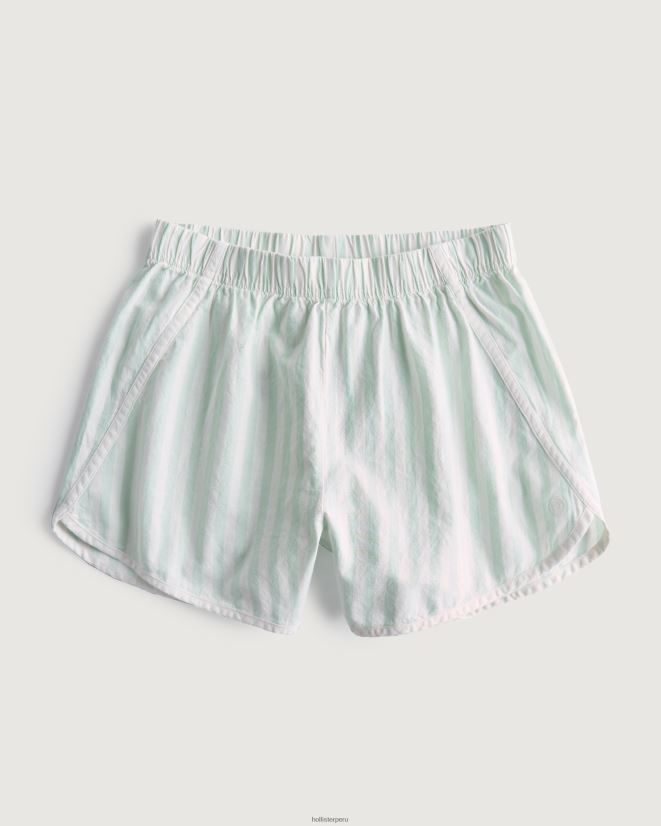 educación física Hollister shorts tejidos ligeros gilly hicks franja verde menta 086N62788 mujer fondos