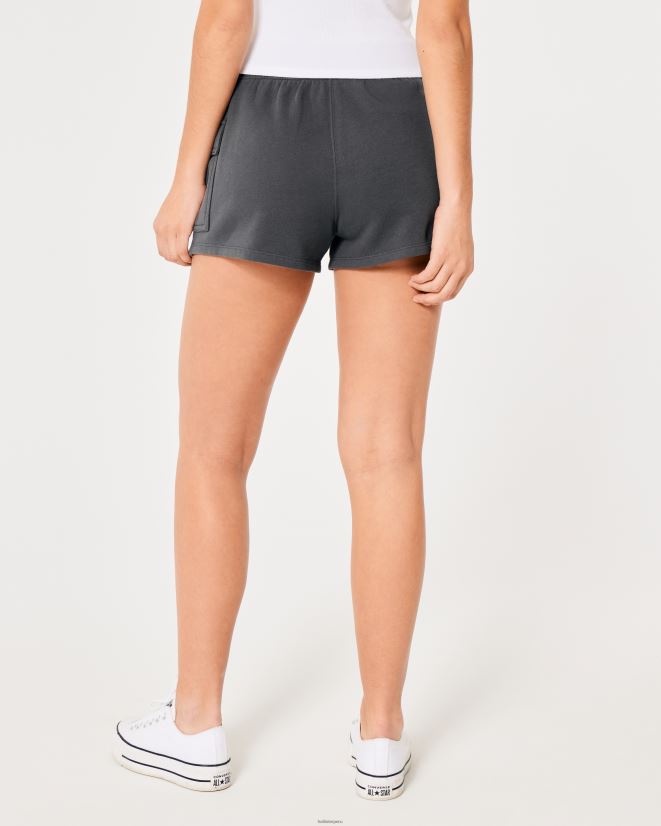 educación física Hollister shorts tipo cargo de polar con tiro superalto para papá gris oscuro 086N62683 mujer fondos