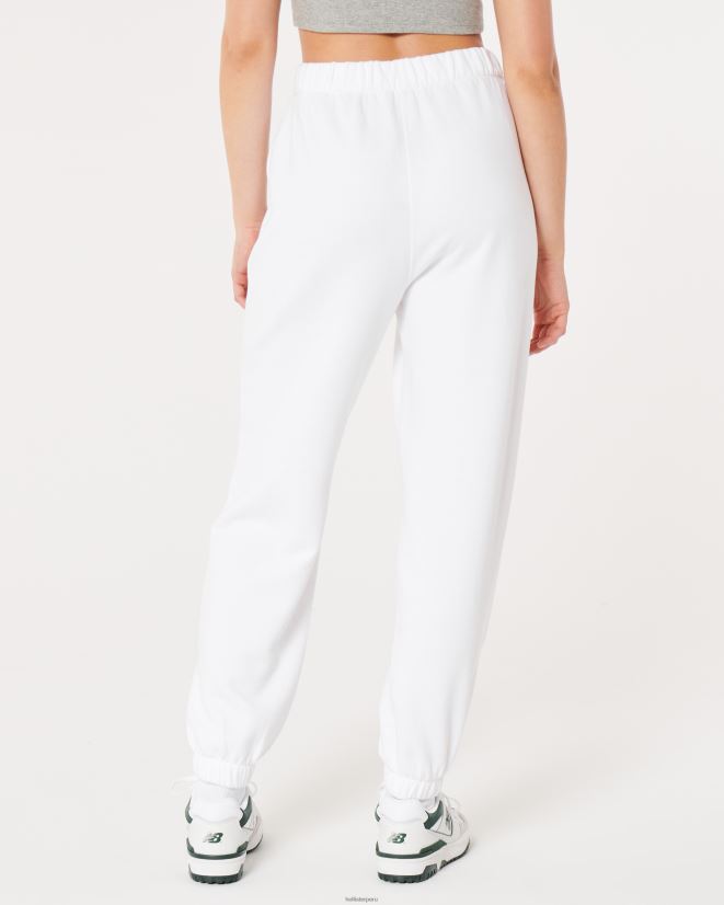 educación física Hollister joggers dad de polar con tiro ajustable Feel Good blanco 086N62661 mujer fondos