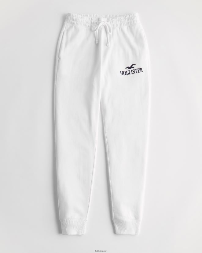 educación física Hollister joggers de tiro superalto con logo blanco 086N62646 mujer fondos