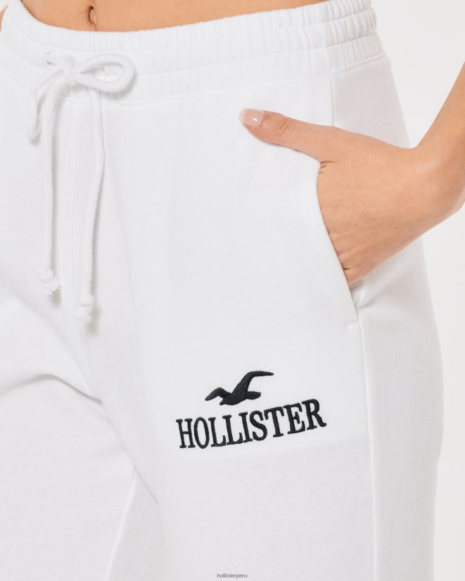educación física Hollister joggers de tiro superalto con logo blanco 086N62646 mujer fondos