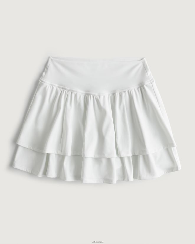 educación física Hollister gilly hicks active energize falda pantalón de tiro superalto con capas blanco 086N62627 mujer fondos