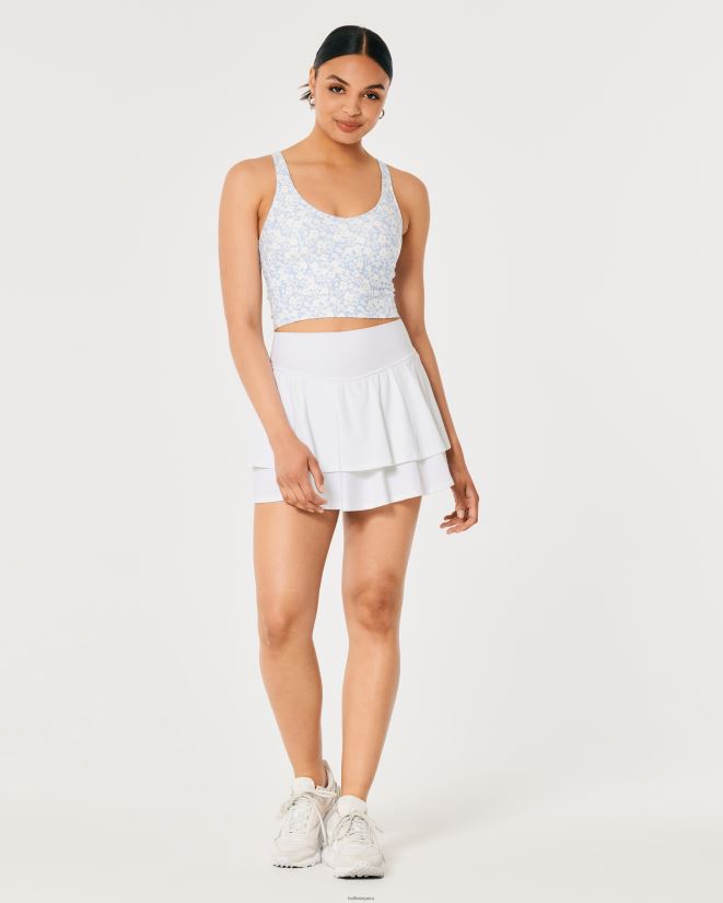 educación física Hollister gilly hicks active energize falda pantalón de tiro superalto con capas blanco 086N62627 mujer fondos
