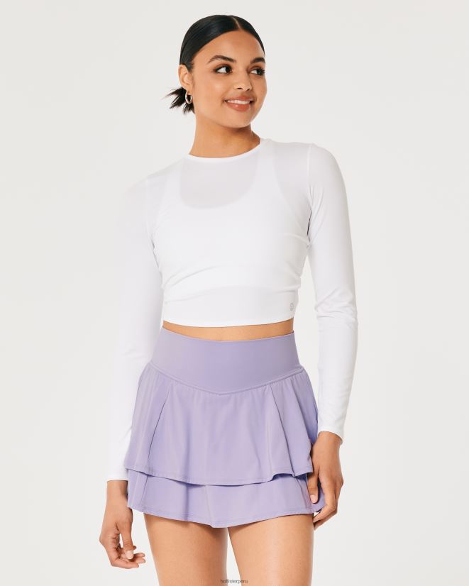 educación física Hollister gilly hicks active energize falda pantalón de tiro superalto con capas lavanda 086N62671 mujer fondos