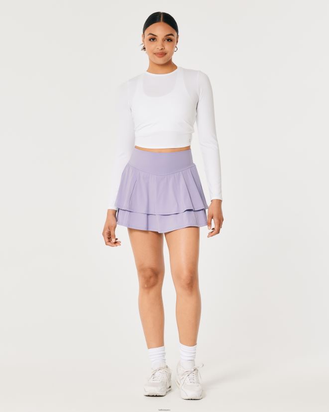 educación física Hollister gilly hicks active energize falda pantalón de tiro superalto con capas lavanda 086N62671 mujer fondos