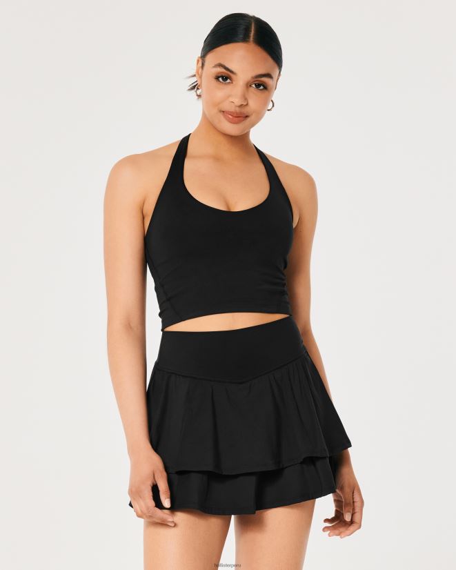 educación física Hollister gilly hicks active energize falda pantalón de tiro superalto con capas negro 086N62643 mujer fondos